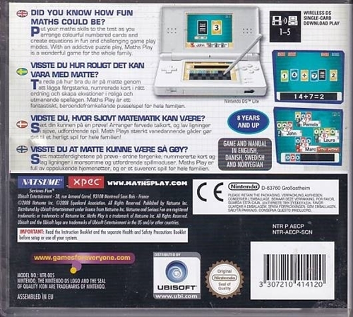 Maths Play - Dansk - Nintendo DS (A Grade) (Genbrug)